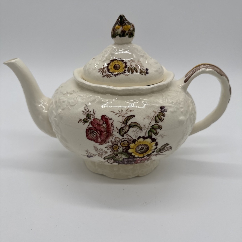Masons Friarswood‎ ironstone embossed coffee pot teapot
